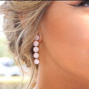Kate Spade Pink Stone Drop Earrings